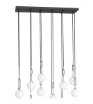 Pendant lamps spheres - Orlicki Design Ero XII Cromo 80x25 White Opal + Chrome OR85440 - product 4
