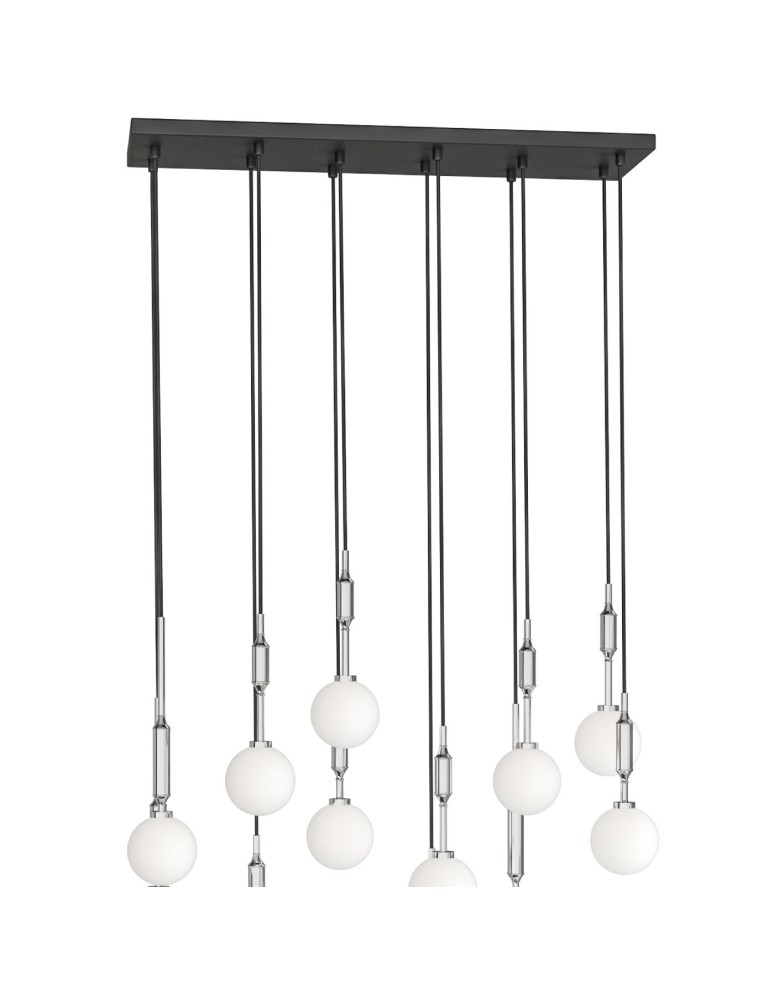 Pendant lamps spheres - Orlicki Design Ero XII Cromo 80x25 White Opal + Chrome OR85440 - product kolory-swiatla.pl 4