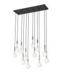 Pendant lamps spheres - Orlicki Design Ero XII Cromo 80x25 White Opal + Chrome OR85440 - product 5