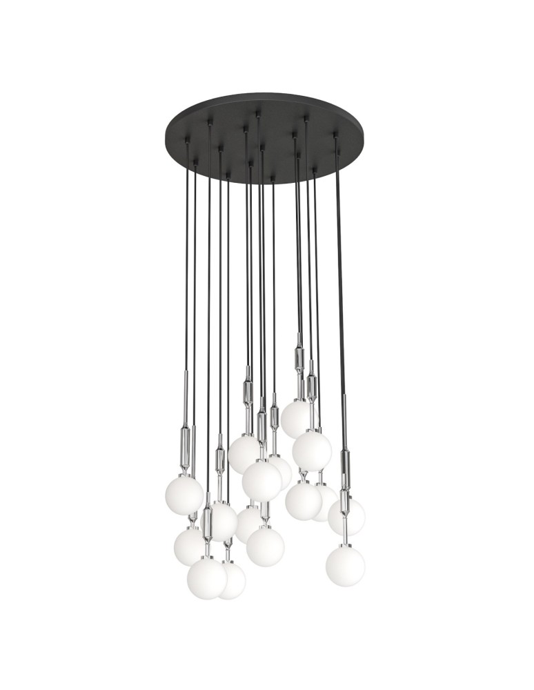 Pendant lamps spheres - Orlicki Design Ero XVI Cromo 60 White Opal + Chrome OR85419 - product kolory-swiatla.pl 2
