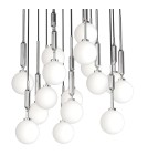 Pendant lamps spheres - Orlicki Design Ero XVI Cromo 60 White Opal + Chrome OR85419 - product 3