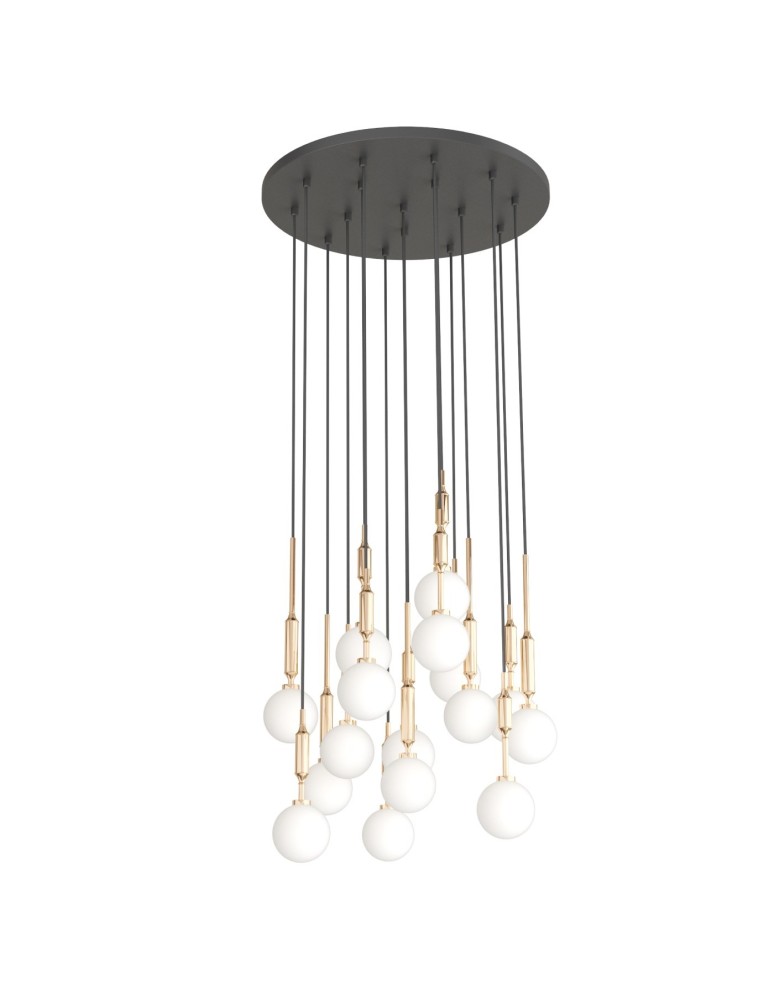Pendant lamps spheres - Orlicki Design Ero XVI Gold 60 Gold + White Opal OR85426 - product kolory-swiatla.pl 2
