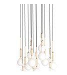 Pendant lamps spheres - Orlicki Design Ero XVI Gold 60 Gold + White Opal OR85426 - product 4