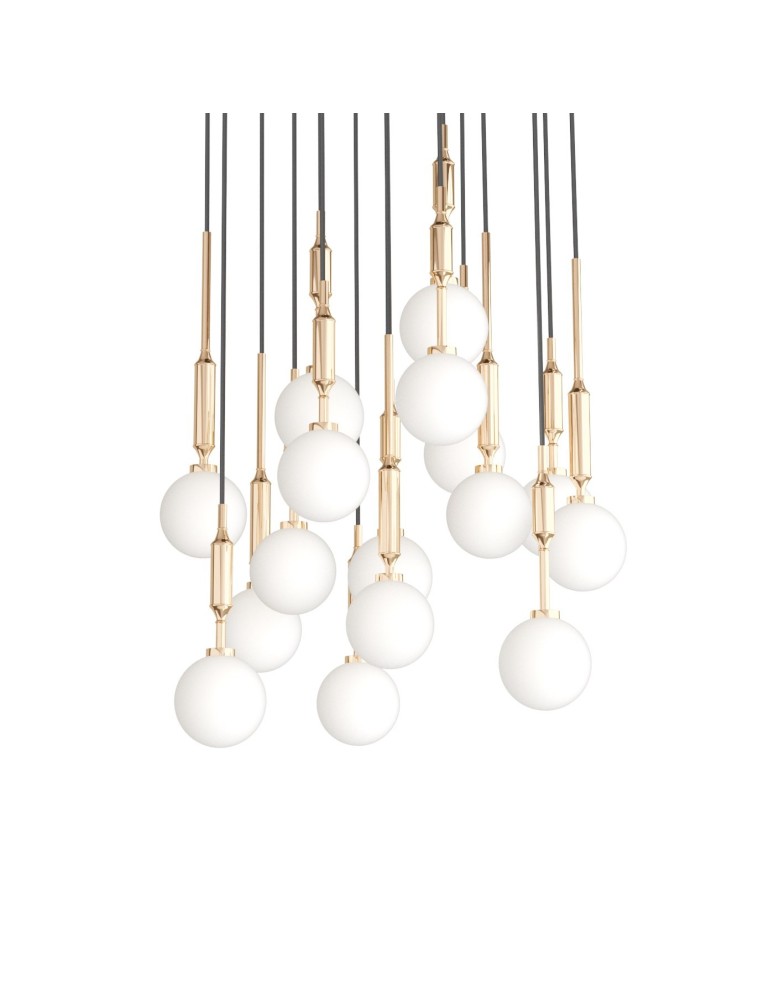 Pendant lamps spheres - Orlicki Design Ero XVI Gold 60 Gold + White Opal OR85426 - product kolory-swiatla.pl 5