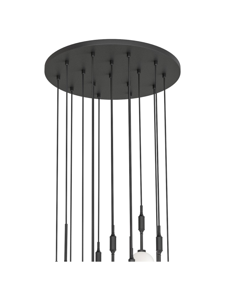 Pendant lamps spheres - Orlicki Design Ero XVI Nero 60 White Opal + Black OR85433 - product kolory-swiatla.pl 2