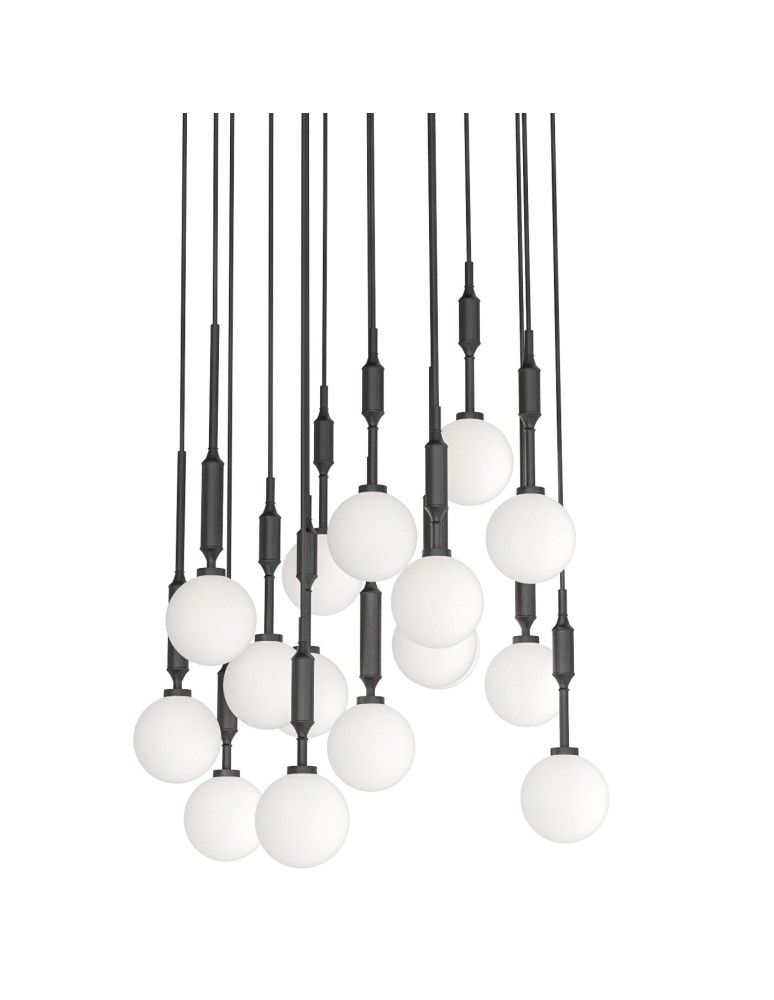 Pendant lamps spheres - Orlicki Design Ero XVI Nero 60 White Opal + Black OR85433 - product kolory-swiatla.pl 3