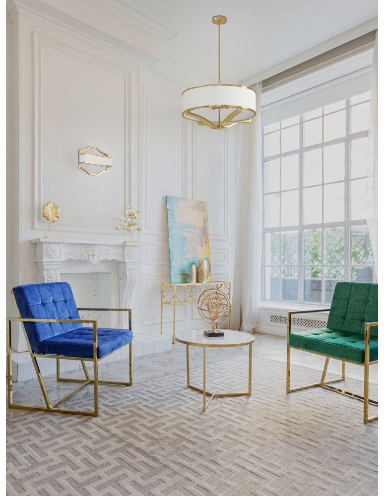 Hampton style pendant lamps - Orlicki Design Gerdo Old Gold Satin Gold + White Cream OR84818 - product kolory-swiatla.pl 2