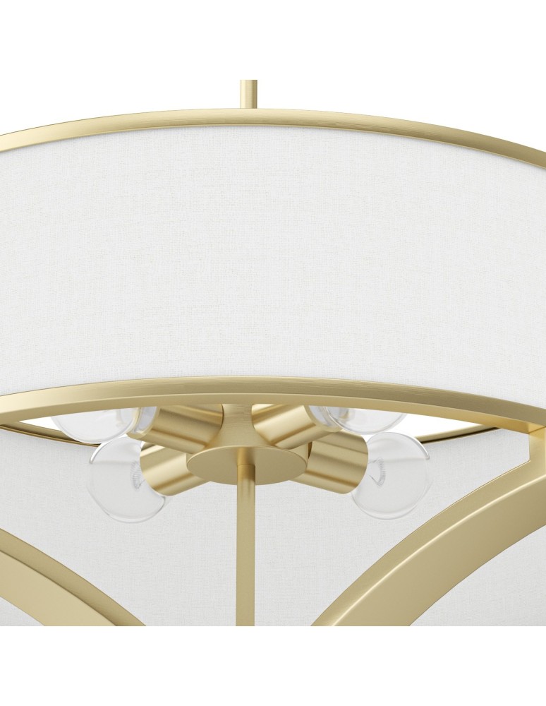 Hampton style pendant lamps - Orlicki Design Gerdo Old Gold Satin Gold + White Cream OR84818 - product kolory-swiatla.pl 3