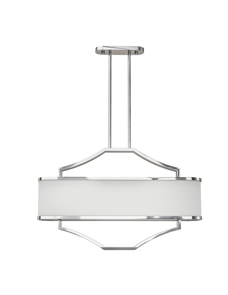 Hampton style pendant lamps - Orlicki Design Gerdo Ovale Cromo White Cream OR84849 - product kolory-swiatla.pl 1