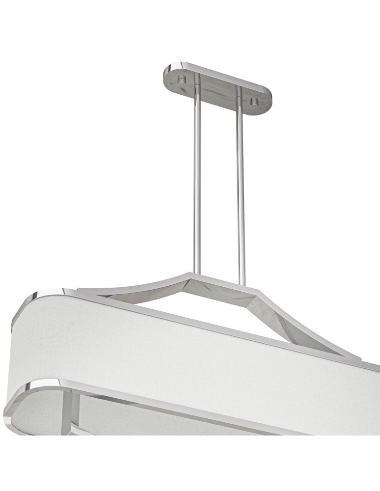 Hampton style pendant lamps - Orlicki Design Gerdo Ovale Cromo White Cream OR84849 - product kolory-swiatla.pl 5