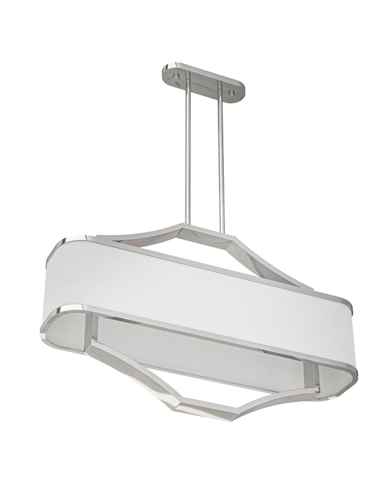 Hampton style pendant lamps - Orlicki Design Gerdo Ovale Cromo White Cream OR84849 - product kolory-swiatla.pl 6