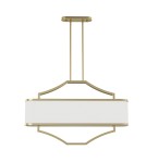 Hampton style pendant lamps - Orlicki Design Gerdo Ovale Old Gold Satin + White Cream OR84856 - product 1