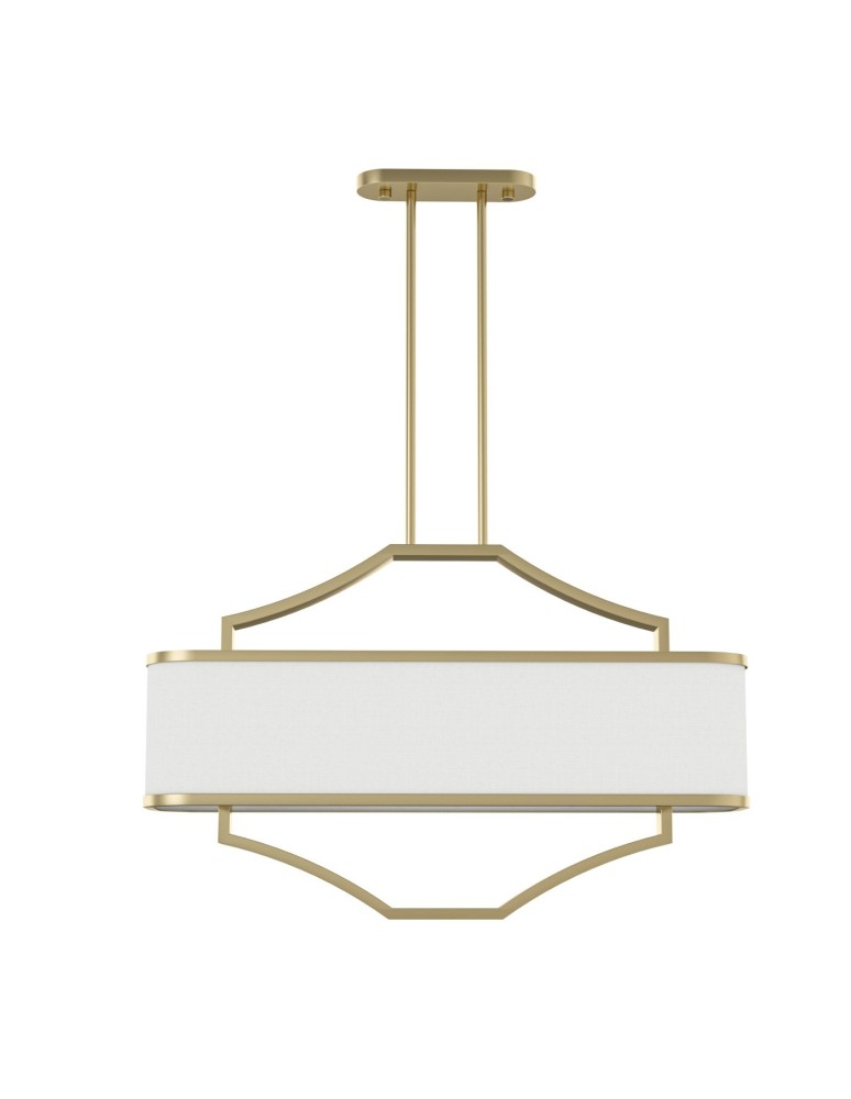 Hampton style pendant lamps - Orlicki Design Gerdo Ovale Old Gold Satin + White Cream OR84856 - product kolory-swiatla.pl 1