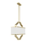 Hampton style pendant lamps - Orlicki Design Gerdo Ovale Old Gold Satin + White Cream OR84856 - product 3