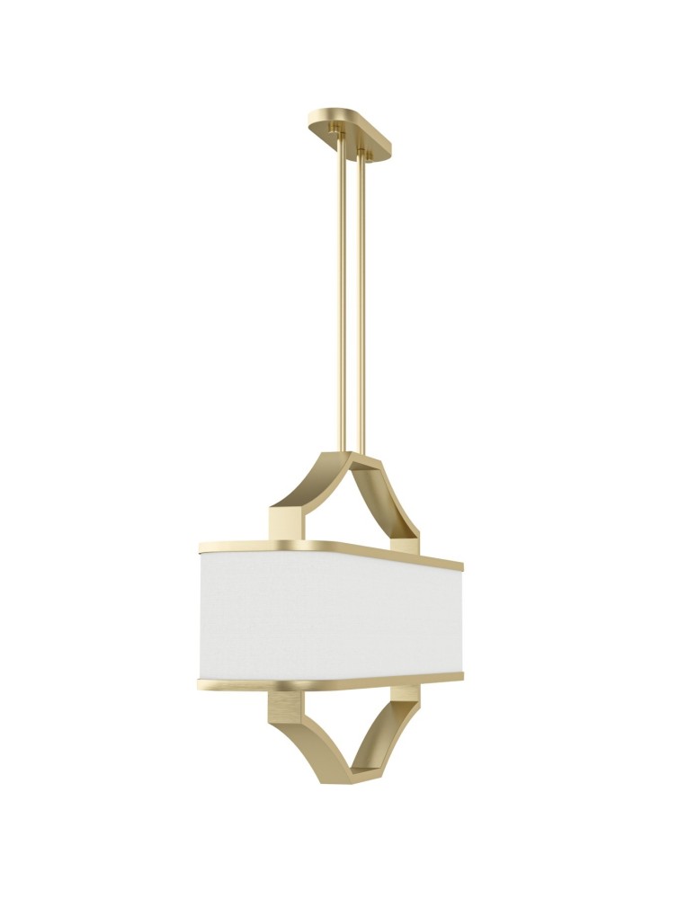 Hampton style pendant lamps - Orlicki Design Gerdo Ovale Old Gold Satin + White Cream OR84856 - product kolory-swiatla.pl 3