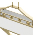 Hampton style pendant lamps - Orlicki Design Gerdo Ovale Old Gold Satin + White Cream OR84856 - product 6