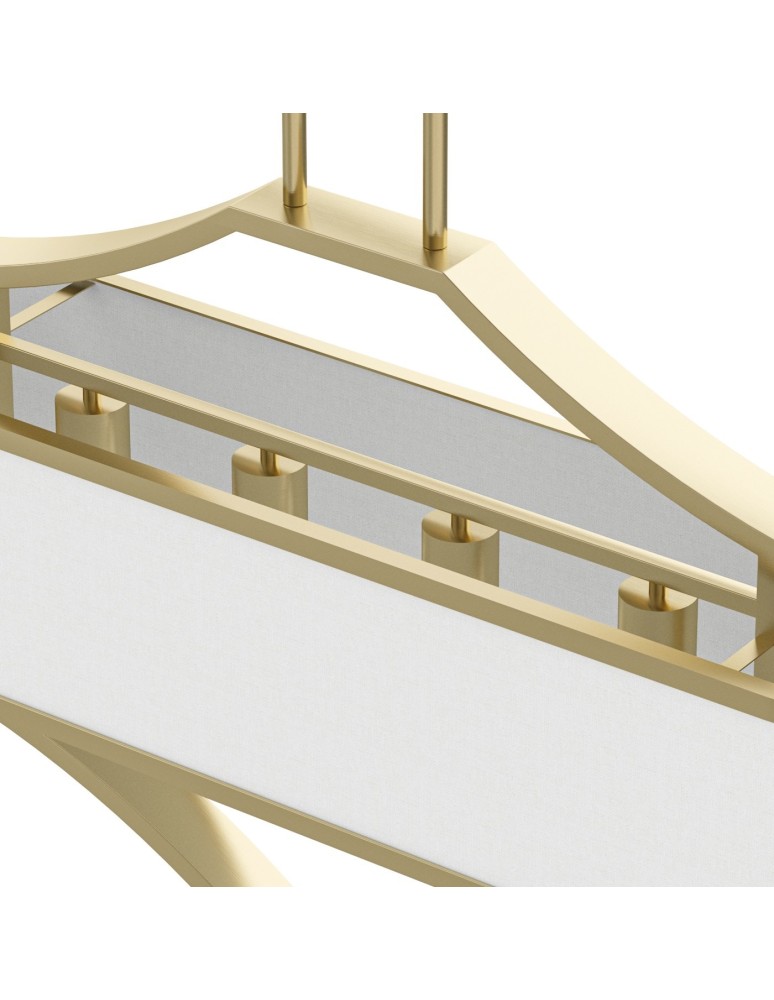 Hampton style pendant lamps - Orlicki Design Gerdo Ovale Old Gold Satin + White Cream OR84856 - product kolory-swiatla.pl 6