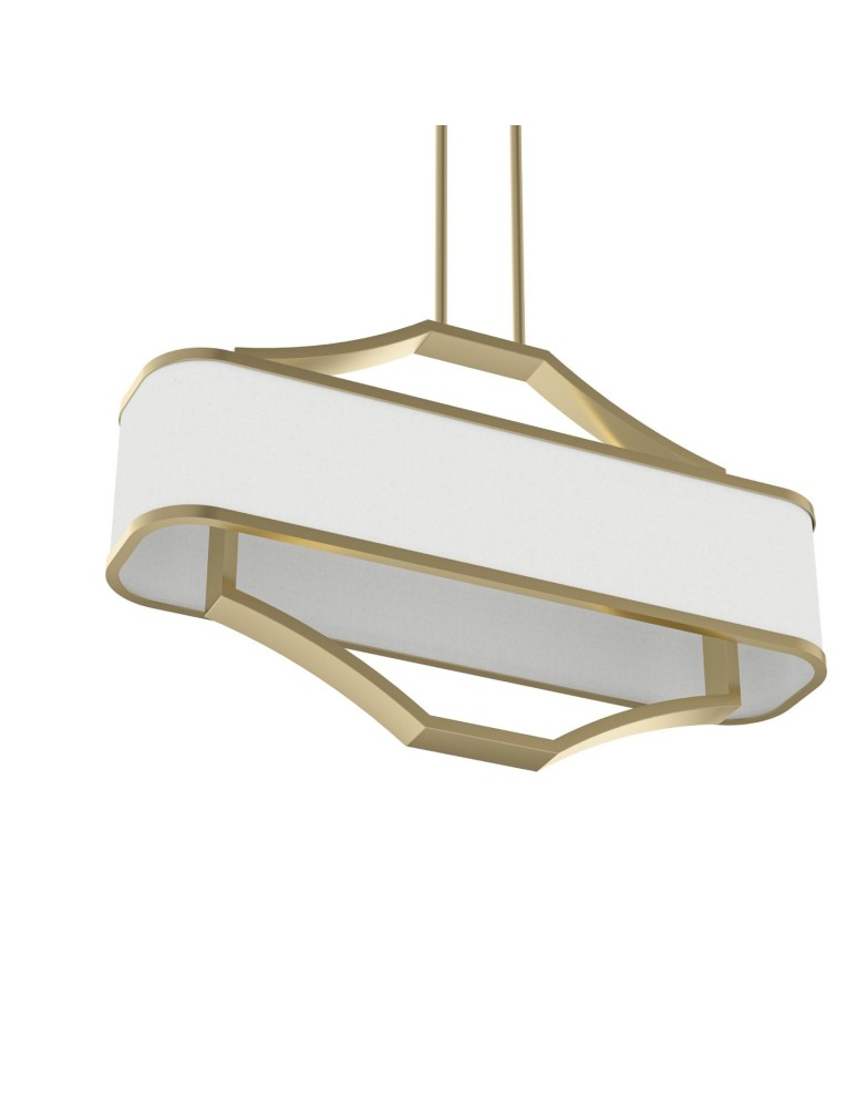 Hampton style pendant lamps - Orlicki Design Gerdo Ovale Old Gold Satin + White Cream OR84856 - product kolory-swiatla.pl 7