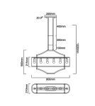 Hampton style pendant lamps - Orlicki Design Gerdo Ovale Old Gold Satin + White Cream OR84856 - product 8