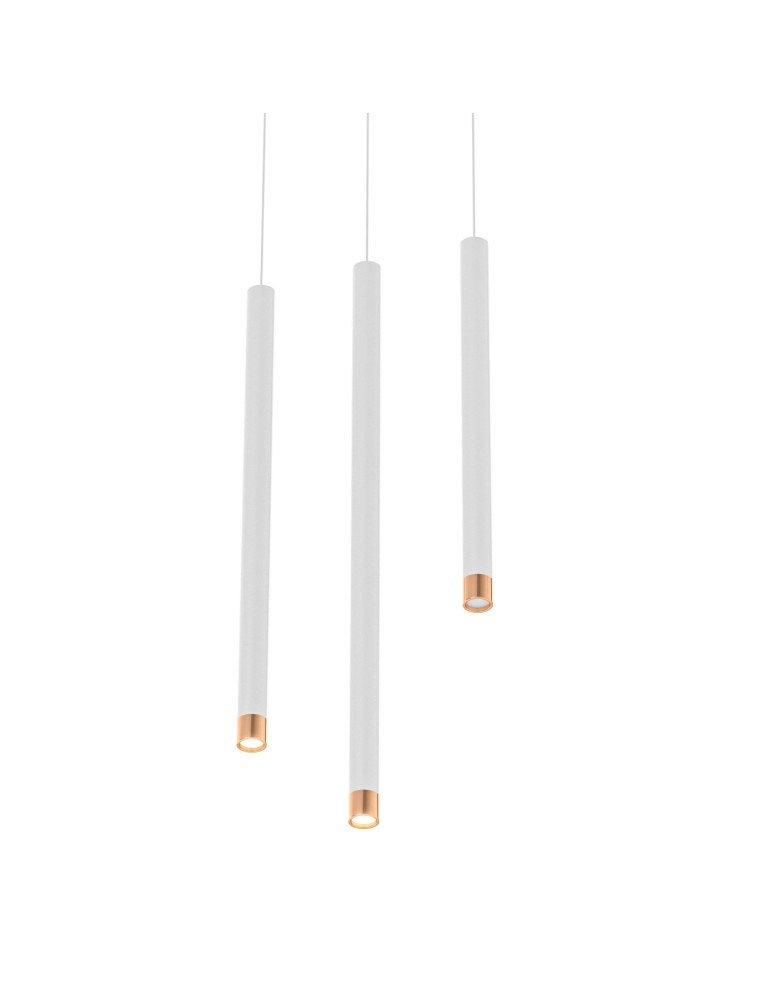 Pendant tube lamps - Orlicki Design Q I Bianco / Rose Gold 50 Rose Gold + White OR85198 - product kolory-swiatla.pl 4