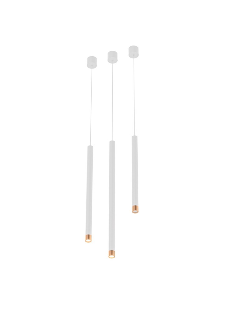 Pendant tube lamps - Orlicki Design Q I Bianco / Rose Gold 60 Rose Gold + White OR85204 - product kolory-swiatla.pl 5