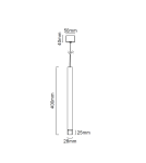 Pendant tube lamps - Orlicki Design Q I Nero / Gold 40 Gold + Black OR85105 - product 6