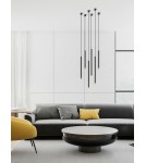 Pendant tube lamps - Orlicki Design Q I Nero / Rose Gold 40 Rose Gold + Black OR85136 - product 2