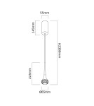 Single pendant lamps - Orlicki Design Crima Nero Gloss Black + Transparent OR84795 - product 4