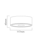 LED ceiling luminaires - Orlicki Design Neo Nero Slim LED / Ufo Cromo Chrome + Matte Black OR84009 - product 5