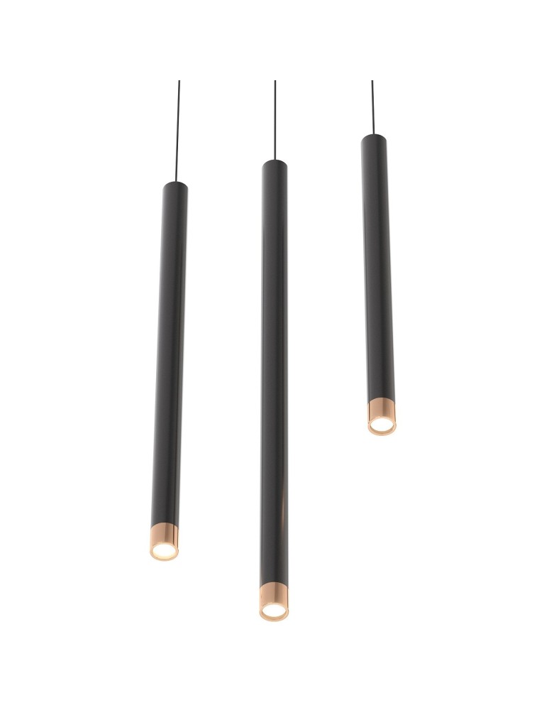Pendant tube lamps - Orlicki Design Q I Nero / Rose Gold 50 Rose Gold + Black OR85143 - product kolory-swiatla.pl 6