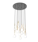 Pendant lamps spheres - Orlicki Design Ero XII Gold 60 Gold + White Opal OR85396 - product 3