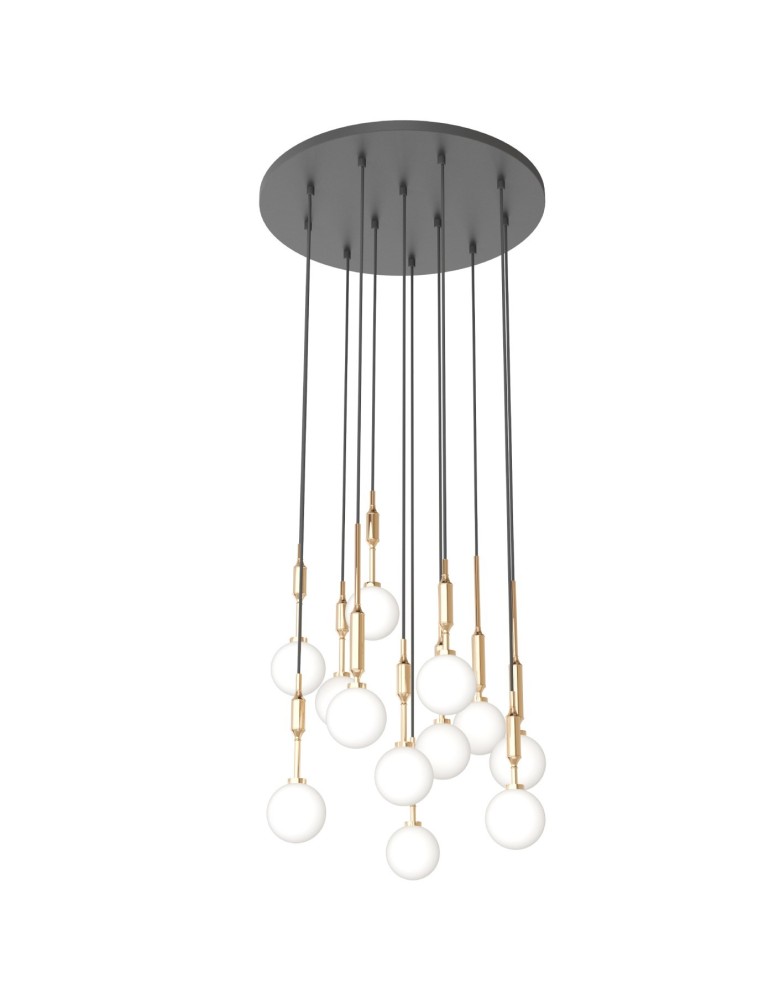 Pendant lamps spheres - Orlicki Design Ero XII Gold 60 Gold + White Opal OR85396 - product kolory-swiatla.pl 3
