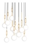 Pendant lamps spheres - Orlicki Design Ero XII Gold 60 Gold + White Opal OR85396 - product 4