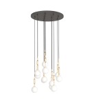 Pendant lamps spheres - Orlicki Design Ero XII Gold 60 Gold + White Opal OR85396 - product 1