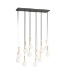 Pendant lamps spheres - Orlicki Design Ero XII Gold 80x25 Gold + White Opal OR85457 - product 2