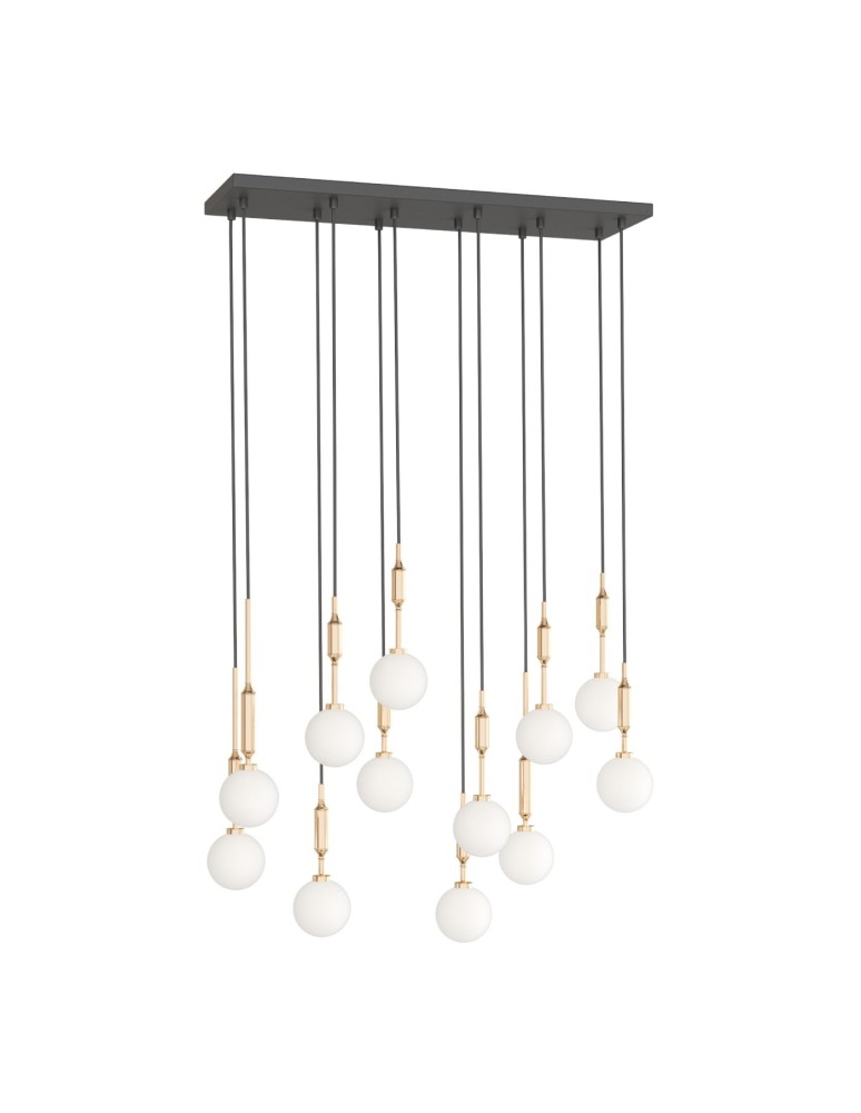 Pendant lamps spheres - Orlicki Design Ero XII Gold 80x25 Gold + White Opal OR85457 - product kolory-swiatla.pl 2
