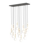 Pendant lamps spheres - Orlicki Design Ero XII Gold 80x25 Gold + White Opal OR85457 - product 1