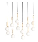 Pendant lamps spheres - Orlicki Design Ero XII Gold 80x25 Gold + White Opal OR85457 - product 5