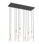 Pendant lamps spheres - Orlicki Design Ero XII Gold 80x25 Gold + White Opal OR85457 - product 3