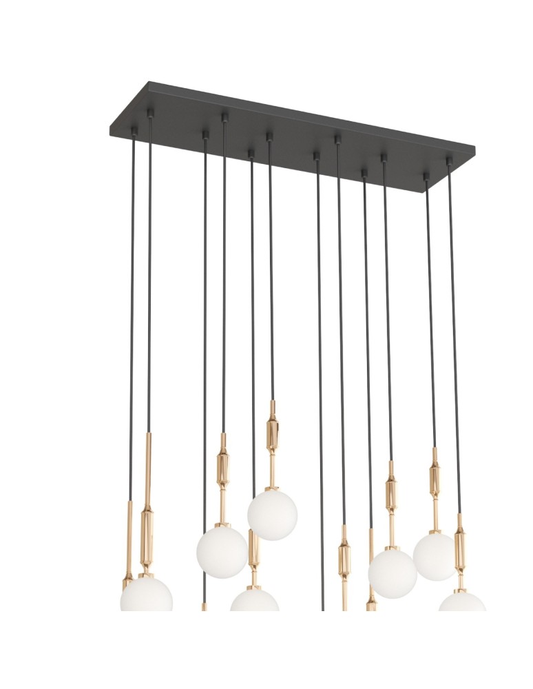 Pendant lamps spheres - Orlicki Design Ero XII Gold 80x25 Gold + White Opal OR85457 - product kolory-swiatla.pl 3