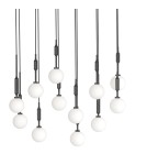 Pendant lamps spheres - Orlicki Design Ero XII Nero 80x25 White Opal + Black OR85464 - product 2