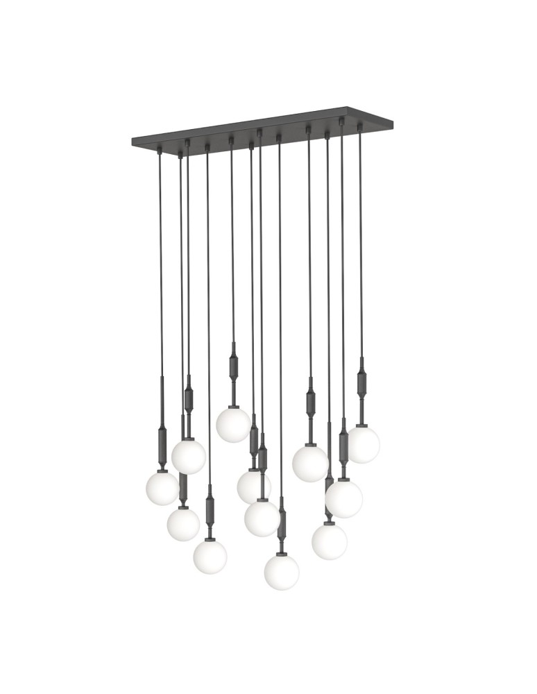 Pendant lamps spheres - Orlicki Design Ero XII Nero 80x25 White Opal + Black OR85464 - product kolory-swiatla.pl 4