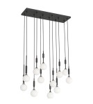 Pendant lamps spheres - Orlicki Design Ero XII Nero 80x25 White Opal + Black OR85464 - product 5