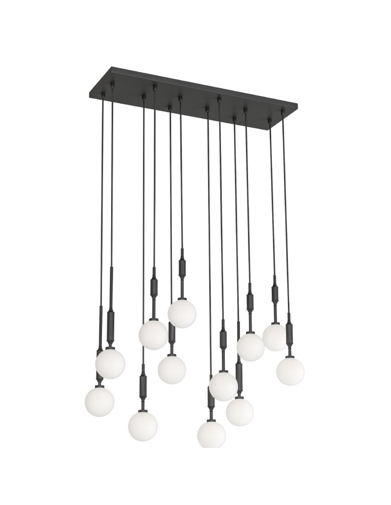 Pendant lamps spheres - Orlicki Design Ero XII Nero 80x25 White Opal + Black OR85464 - product kolory-swiatla.pl 5
