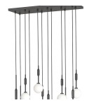 Pendant lamps spheres - Orlicki Design Ero XII Nero 80x25 White Opal + Black OR85464 - product 6