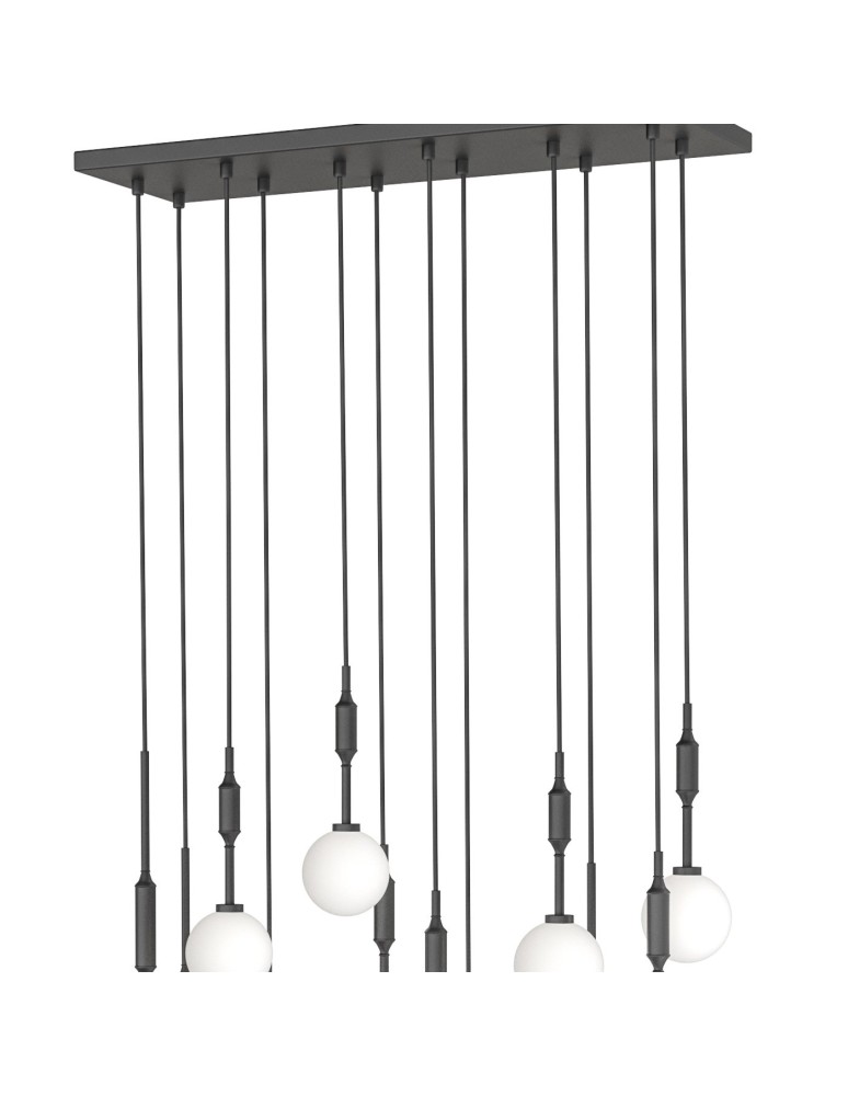 Pendant lamps spheres - Orlicki Design Ero XII Nero 80x25 White Opal + Black OR85464 - product kolory-swiatla.pl 6