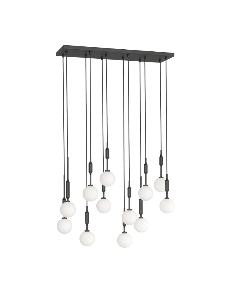 Pendant lamps spheres - Orlicki Design Ero XII Nero 80x25 White Opal + Black OR85464 - product kolory-swiatla.pl 1