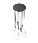 Pendant lamps spheres - Orlicki Design Ero XII Nero 60 White Opal + Black OR85402 - product 2