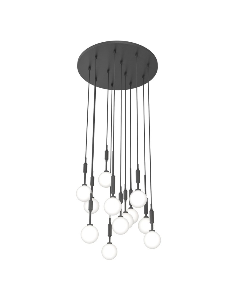 Pendant lamps spheres - Orlicki Design Ero XII Nero 60 White Opal + Black OR85402 - product kolory-swiatla.pl 2