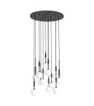 Pendant lamps spheres - Orlicki Design Ero XII Nero 60 White Opal + Black OR85402 - product 1